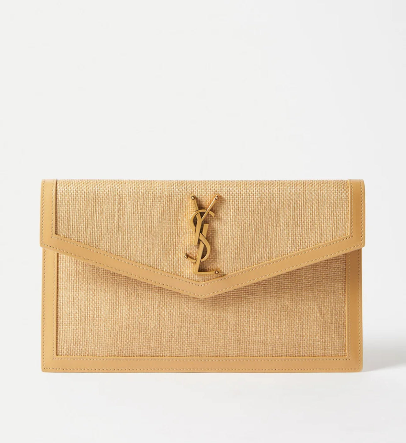 Saint Laurent Uptown Pouch Raffia